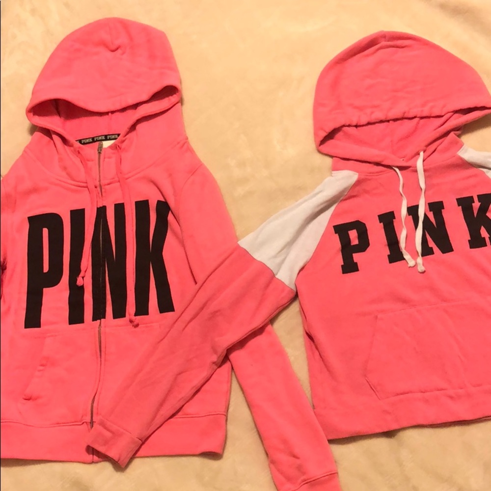 BUNDLE OF 2 💞PINK💞JACKET & HOODIE USED CONDITION